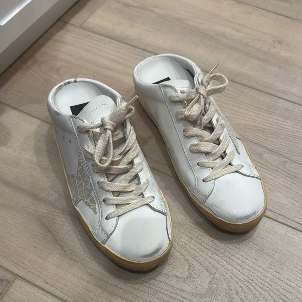 Golden goose Super-Star Sabot in white leather 36 - excellent condition